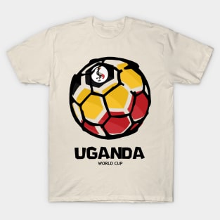 Uganda Football Country Flag T-Shirt